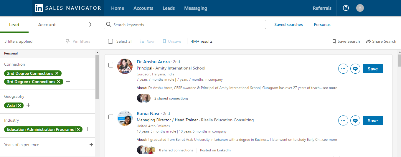 What is LinkedIn Sales Navigator Team?